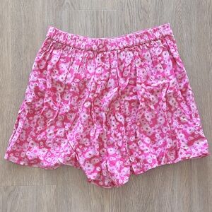 Pink Flower Skort Size Small